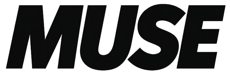 Black 'MUSE' logo on a white background